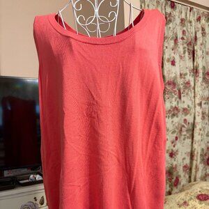 Jessica London Sleeveless Sweater- Coral, sz 18/20